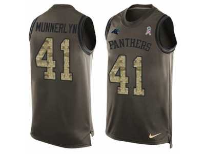 Men's Nike Carolina Panthers #41 Captain Munnerlyn Limited Green Salute to Service Tank Top NFL Jersey