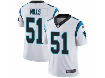 Men's Nike Carolina Panthers #51 Sam Mills Vapor Untouchable Limited White NFL Jersey