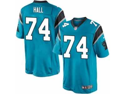 Men's Nike Carolina Panthers #74 Daeshon Hall Limited Blue Alternate NFL Jersey