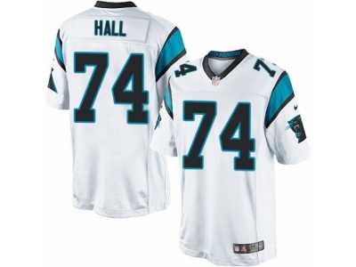 Men's Nike Carolina Panthers #74 Daeshon Hall Limited White NFL Jersey