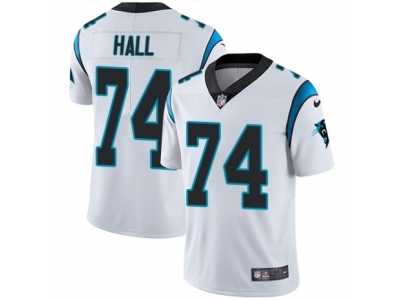 Men's Nike Carolina Panthers #74 Daeshon Hall Vapor Untouchable Limited White NFL Jersey