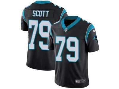 Men's Nike Carolina Panthers #79 Chris Scott Vapor Untouchable Limited Black Team Color NFL Jersey