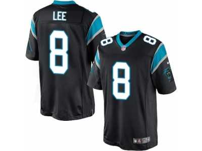 Men's Nike Carolina Panthers #8 Andy Lee Limited Black Team Color NFL Jersey