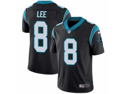 Men's Nike Carolina Panthers #8 Andy Lee Vapor Untouchable Limited Black Team Color NFL Jersey
