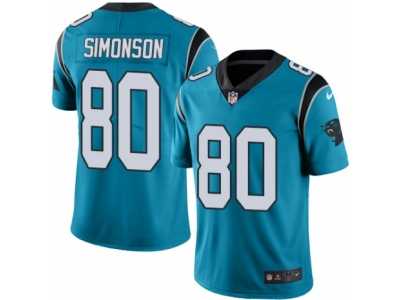 Men's Nike Carolina Panthers #80 Scott Simonson Limited Blue Rush NFL Jersey