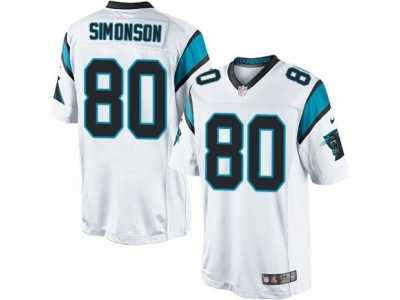 Men's Nike Carolina Panthers #80 Scott Simonson Limited White NFL Jersey