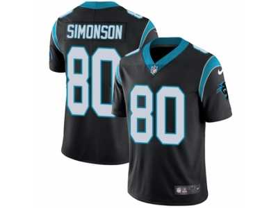 Men's Nike Carolina Panthers #80 Scott Simonson Vapor Untouchable Limited Black Team Color NFL Jersey