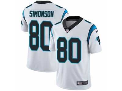 Men's Nike Carolina Panthers #80 Scott Simonson Vapor Untouchable Limited White NFL Jersey