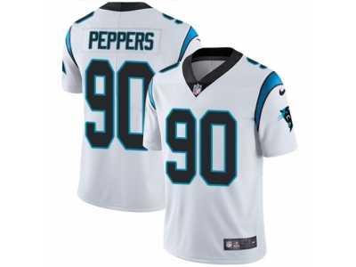 Men's Nike Carolina Panthers #90 Julius Peppers Vapor Untouchable Limited White NFL Jersey