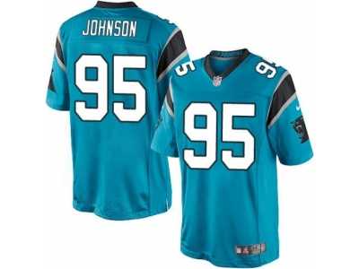 Men's Nike Carolina Panthers #95 Charles Johnson Limited Blue Alternate NFL Jersey