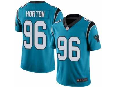 Men's Nike Carolina Panthers #96 Wes Horton Limited Blue Rush NFL Jersey
