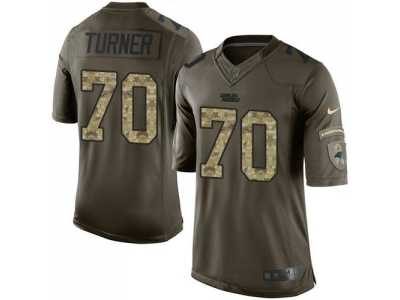 NFL Carolina Panthers #70 Trai Turner Green Men's Stitched NFL Limited Salute to Service Jersey