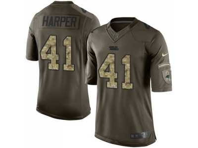 Nike Carolina Panthers #41 Roman Harper Green Salute to Service Jerseys(Limited)