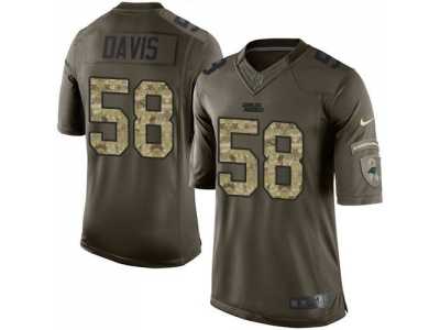 Nike Carolina Panthers #58 Thomas Davis Green Salute to Service Jerseys(Limited)