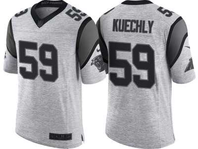 Nike Carolina Panthers #59 Luke Kuechly 2016 Gridiron Gray II Men's NFL Limited Jersey