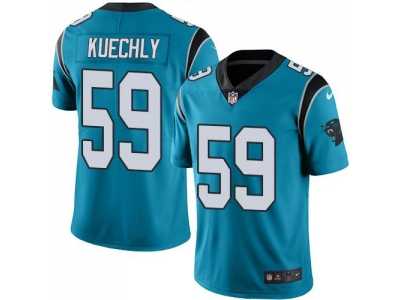 Nike Carolina Panthers #59 Luke Kuechly Blue Men's Stitched NFL Limited Rush Jersey