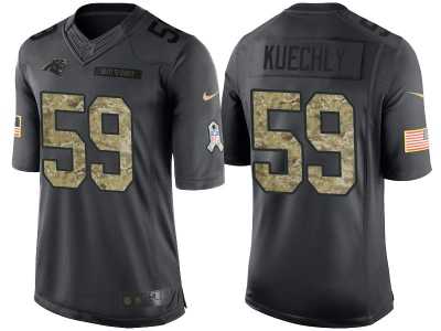 Nike Carolina Panthers #59 Luke Kuechly Men's Stitched Black NFL Salute to Service Limited Jerseys