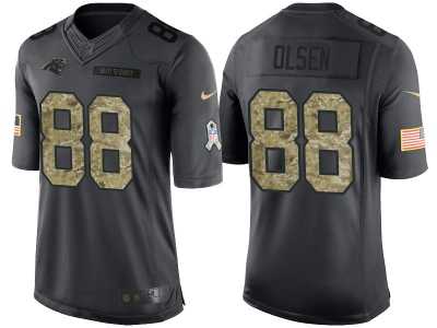 Nike Carolina Panthers #88 Greg Olsen Men's Stitched Black NFL Salute to Service Limited Jerseys