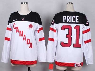 Women NHL Team Canada Olympic #31 price white jerseys[100 th]