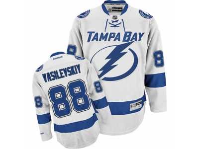 Men's Reebok Tampa Bay Lightning #88 Andrei Vasilevskiy Authentic White Away NHL Jersey
