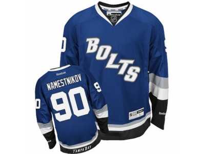 Men's Reebok Tampa Bay Lightning #90 Vladislav Namestnikov Authentic Royal Blue Third NHL Jersey
