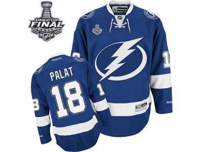 NHL Tampa Bay Lightning #18 Ondrej Palat Blue 2015 Stanley Cup Stitched Jerseys