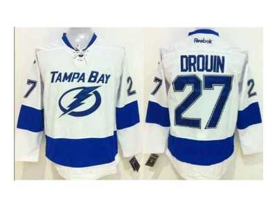 NHL Tampa Bay Lightning #27 Jonathan Drouin White jerseys