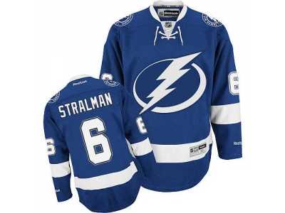 NHL Tampa Bay Lightning #6 Anton Stralman Blue Stitched Jerseys