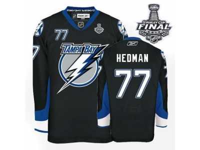 NHL Tampa Bay Lightning #77 Victor Hedman Black 2015 Stanley Cup Stitched Jerseys
