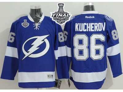 NHL Tampa Bay Lightning #86 Nikita Kucherov Blue 2015 Stanley Cup Stitched Jerseys