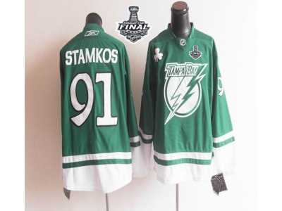 NHL Tampa Bay Lightning St Patty's Day #91 Steven Stamkos Green 2015 Stanley Cup Stitched Jerseys