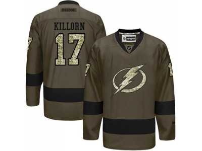 Tampa Bay Lightning #17 Alex Killorn Green Salute to Service Stitched NHL Jersey