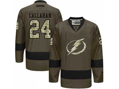 Tampa Bay Lightning #24 Ryan Callahan Green Salute to Service Stitched NHL Jersey