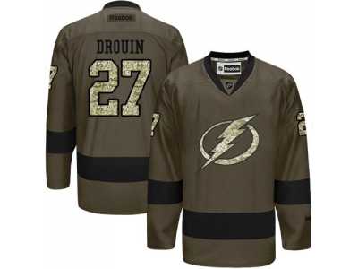 Tampa Bay Lightning #27 Jonathan Drouin Green Salute to Service Stitched NHL Jersey