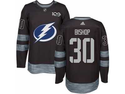 Tampa Bay Lightning #30 Ben Bishop Black 1917-2017 100th Anniversary Stitched NHL Jersey