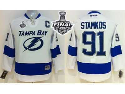 NHL Youth Tampa Bay Lightning #91 Steven Stamkos White 2015 Stanley Cup Stitched Jerseys