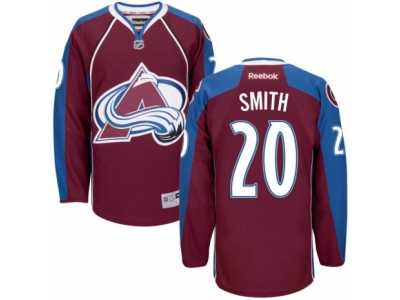 Men\'s Reebok Colorado Avalanche #20 Ben Smith Authentic Burgundy Red Home NHL Jersey