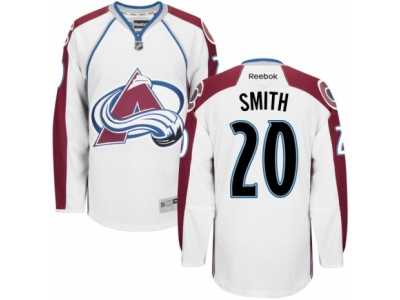 Men's Reebok Colorado Avalanche #20 Ben Smith Authentic White Away NHL Jersey