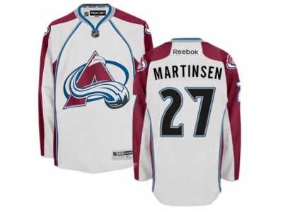 Men's Reebok Colorado Avalanche #27 Andreas Martinsen Authentic White Away NHL Jersey