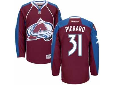 Men's Reebok Colorado Avalanche #31 Calvin Pickard Authentic Burgundy Red Home NHL Jersey
