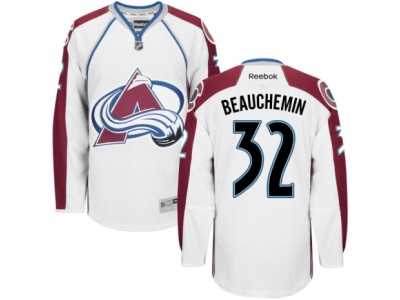 Men's Reebok Colorado Avalanche #32 Francois Beauchemin Authentic White Away NHL Jersey