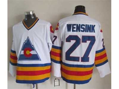 NHL Colorado Avalanche #27 John Wensink White CCM Throwback Stitched jerseys