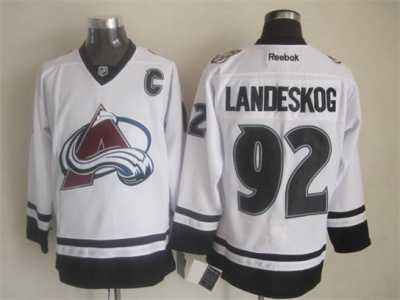 NHL Colorado Avalanche #92 Gabriel Landeskog white-black jerseys