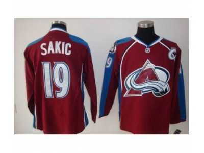 nhl colorado avalanche #19 sakic c patch (red blue)