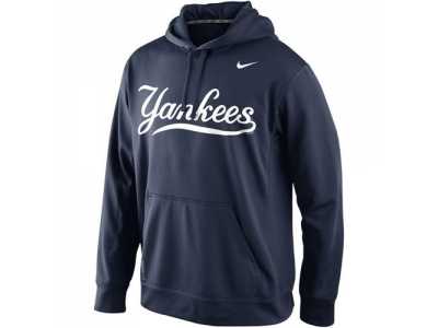 New York Yankees Nike Men's KO Wordmark Perfomance Navy MLB Hoodie