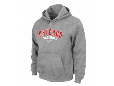 Chicago Cubs Pullover Hoodie Grey