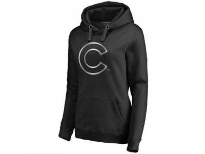 Women''s Chicago Cubs Platinum Collection Pullover Hoodie Black
