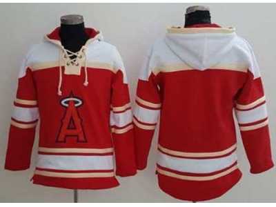 Los Angeles Angels Of Anaheim Blank Red Sawyer Hooded Sweatshirt Baseball Hoodie