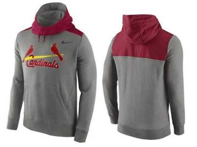 Men's St.Louis Cardinals Nike Gray Cooperstown Collection Hybrid Pullover Hoodie