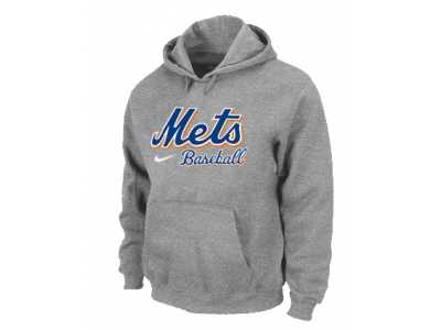 New York Mets Pullover Hoodie Grey